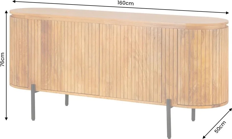 Comoda din lemn de mango GATSBY 160cm