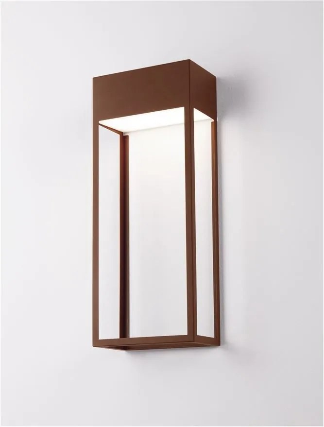 Aplica LED iluminat ambiental perete exterior IP65 MOBY Corten