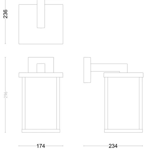 Aplică de exterior Philips BELLINI 1xE27/25W/230V IP44