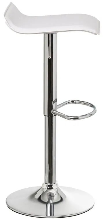 Set de scaune de bar alb cu înălțime ajustabilă 2 buc. tapițat (înălțime șezut 63 cm) – Casa Selección