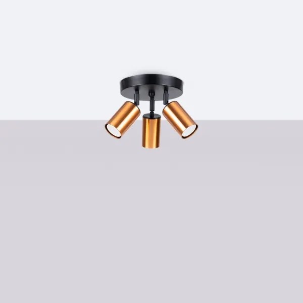 Spot Sollux SL.1377 WINX 3xGU10/10W/230V negru/cupru