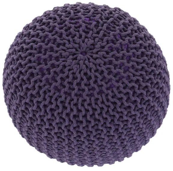 Taburet împletit, bumbac violet, GOBI TYP 2