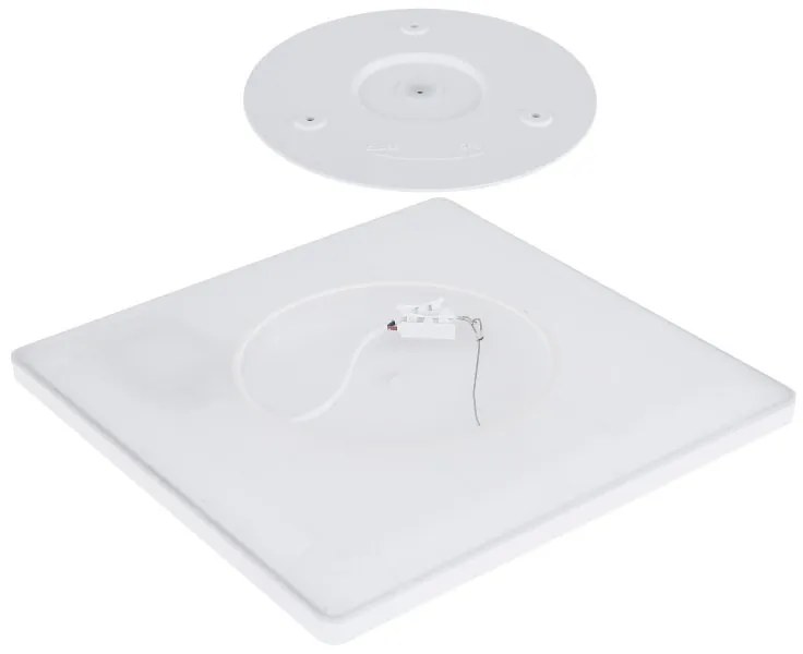 Plafoniera LED design slim Sapana alb 42x42cm