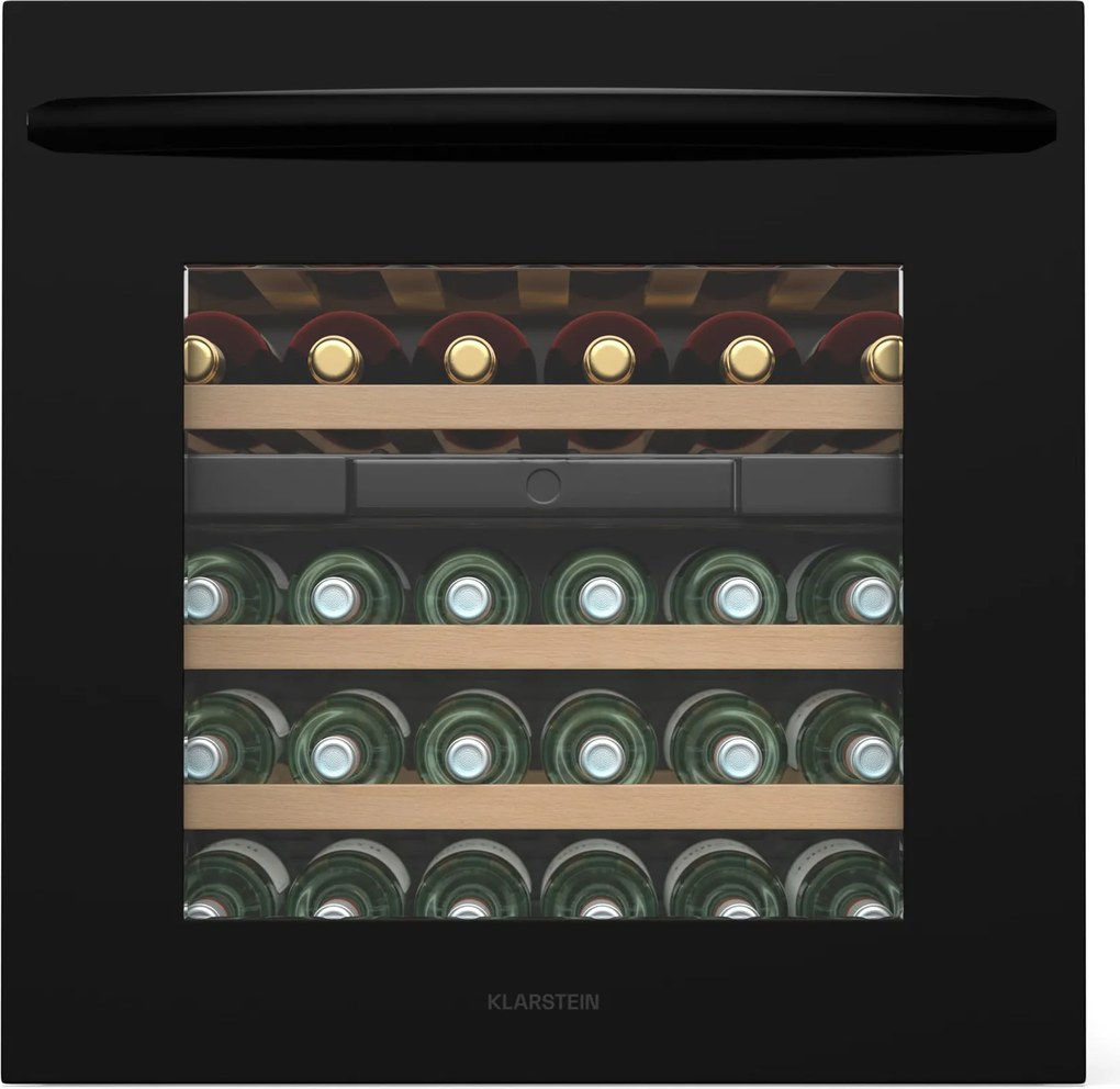 Klarstein Vinoline 30 Built-In Uno răcitor de vin, 30 sticle, integrat, LED, silențios
