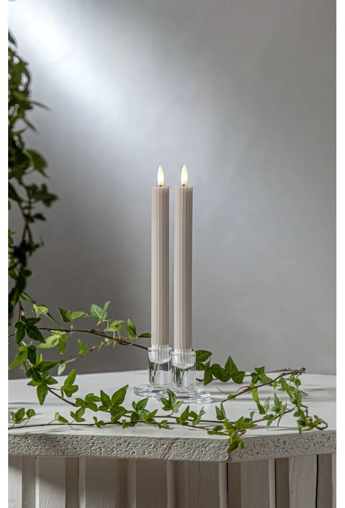 Lumânări LED 2 buc. (înălțime 25 cm) Flamme Stripe – Star Trading
