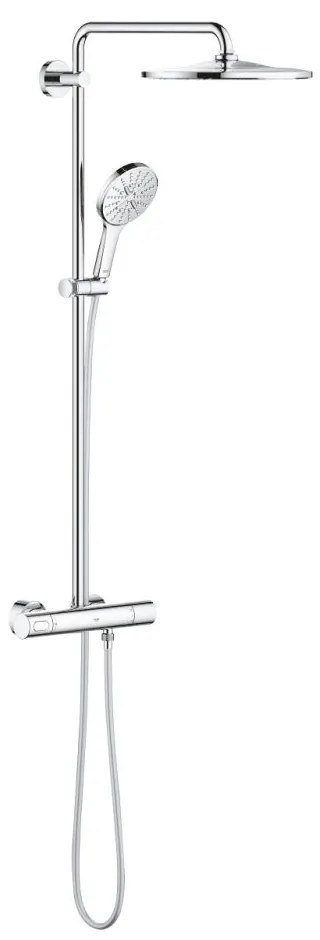 Set de dus 310 cu termostat, 9,5 l min, 3 jeturi, crom