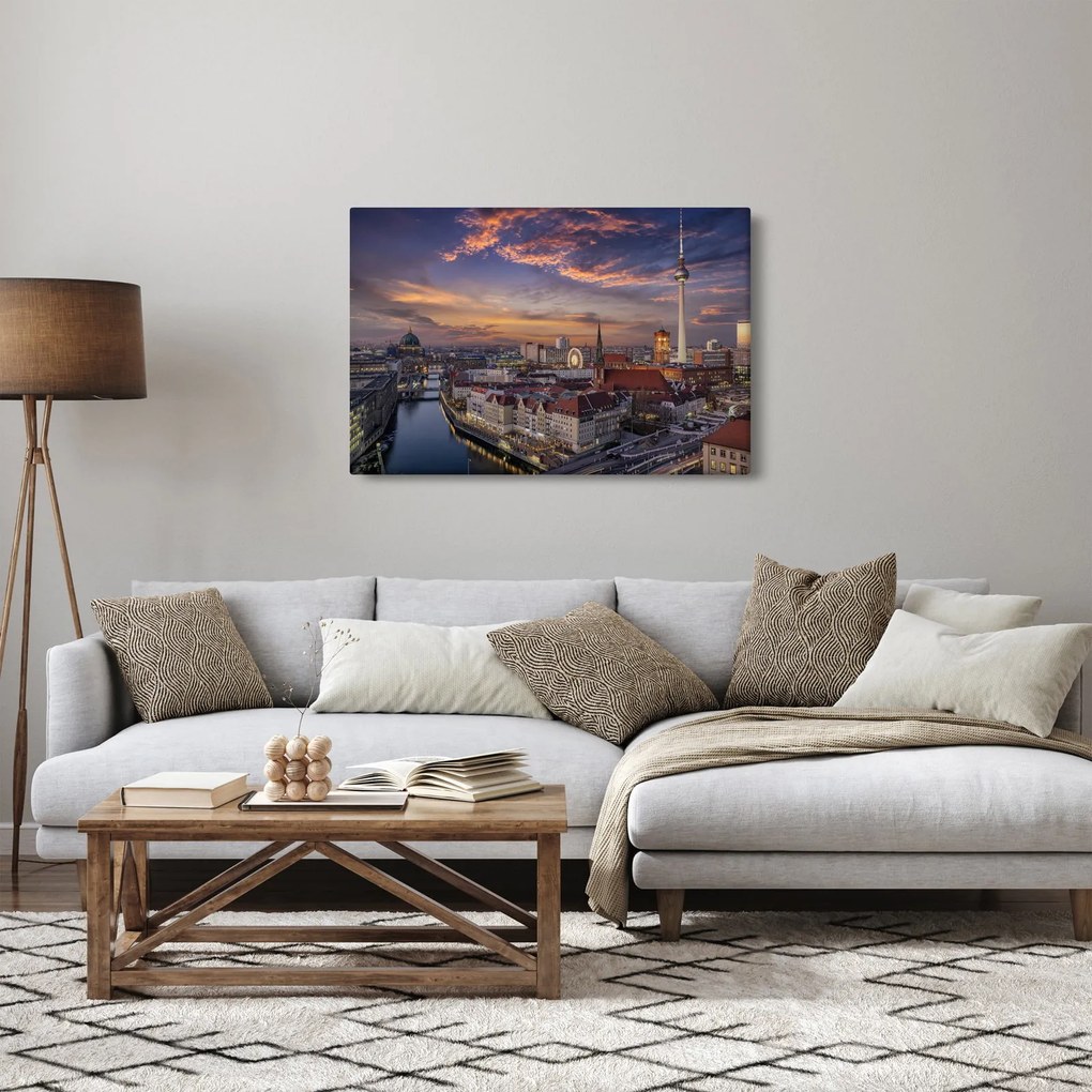 Tablou - Apus de soare în Berlin (90x60 cm)