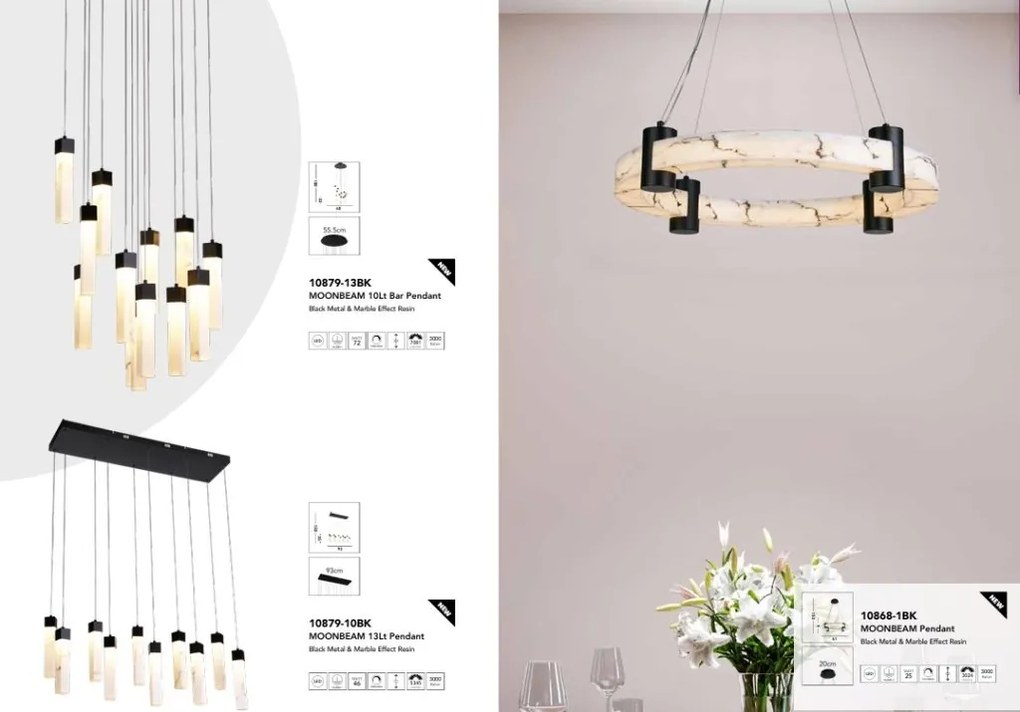 Lustra suspendata LED design modern Moonbeam