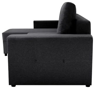 Canapea colțar universală SEVILLA antracit cu funcție de dormit și depozitare