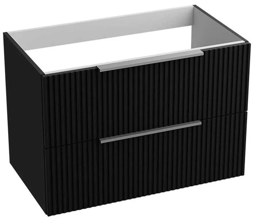 Dulap baza suspendat Rune Ivar 2 sertare 80 cm negru mat