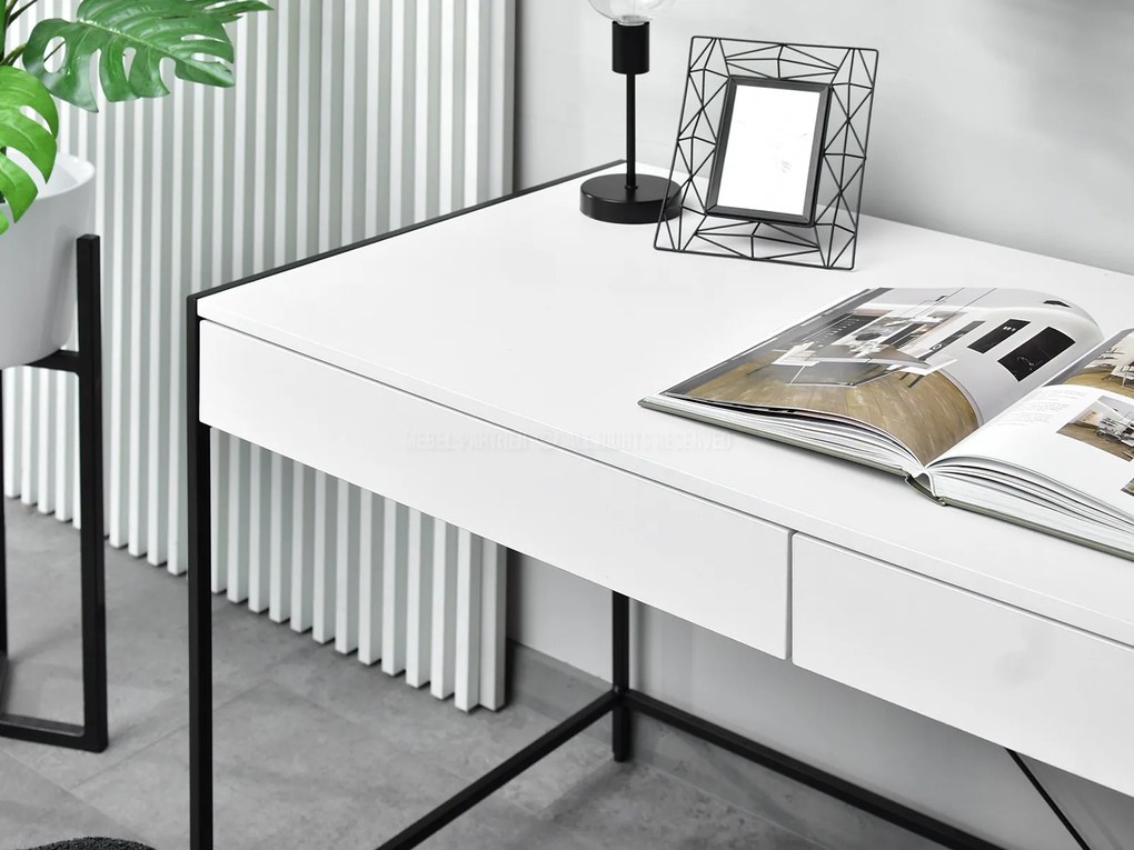 Masă PC Unica (alb + negru). Promo -23%. 1109851