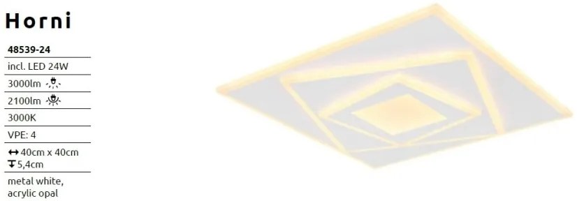 Plafoniera LED design modern Horni alb