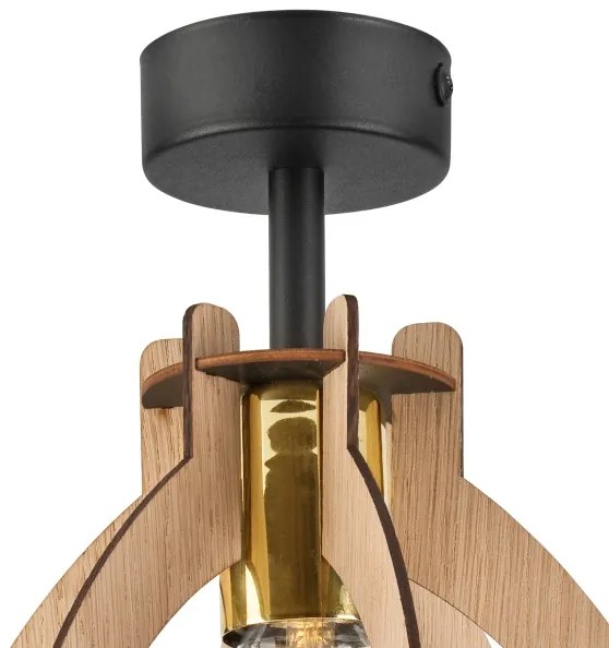 Lustră aplicată LANDO 1xE27/15W/230V stejar