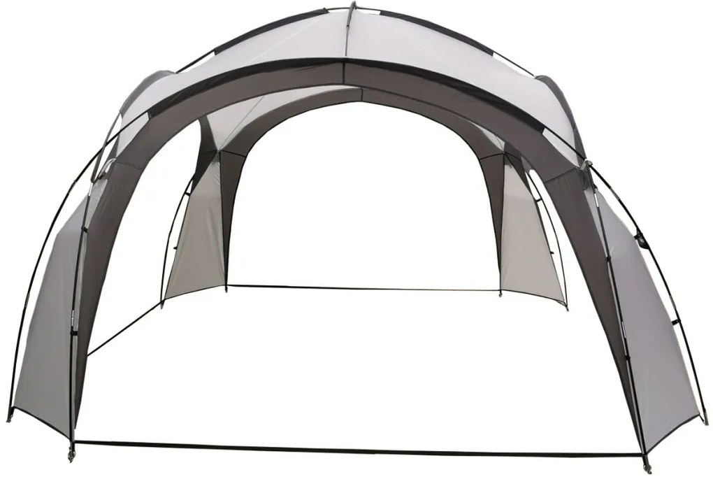 Foișor de grădină gri 3,5x3,5 m