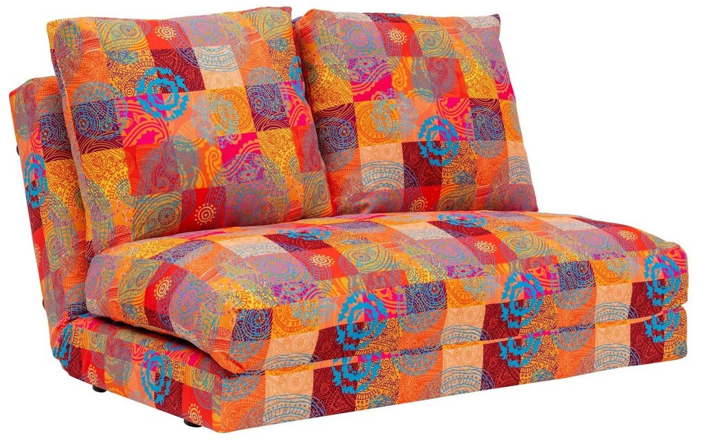 Canapea extensibila cu 2 locuri Taida, Multicolor, 120 x 62 x 68 cm