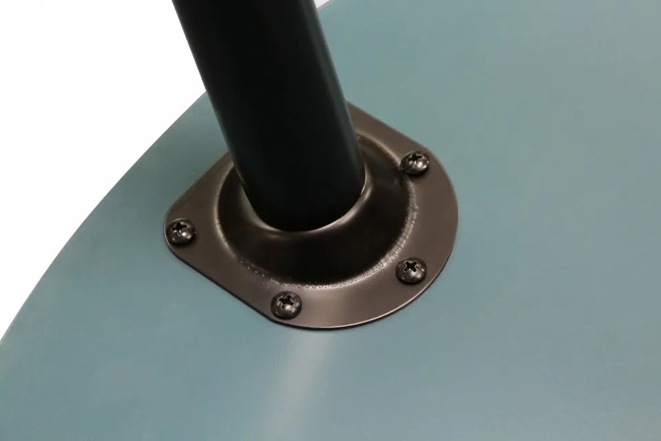 Set 2 masute de cafea rotunde din lemn de plop Suri 40x40x44 cm petrol/negru