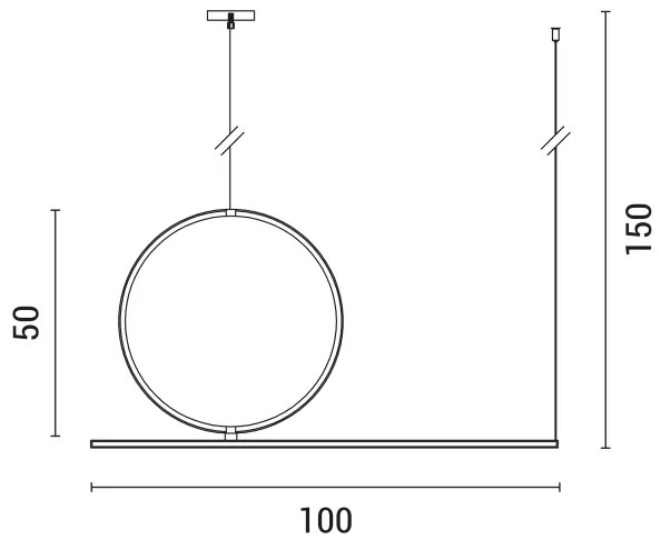 Lustră LED pe cablu LED/32W/230V 3000K negru