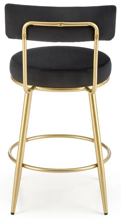 Scaun de bar Burke, negru