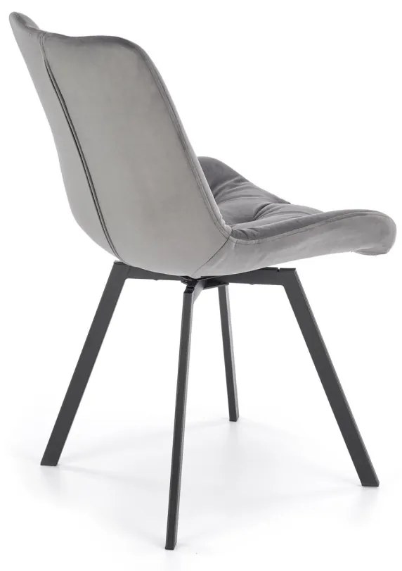 Scaun catifea K519 velvet gri