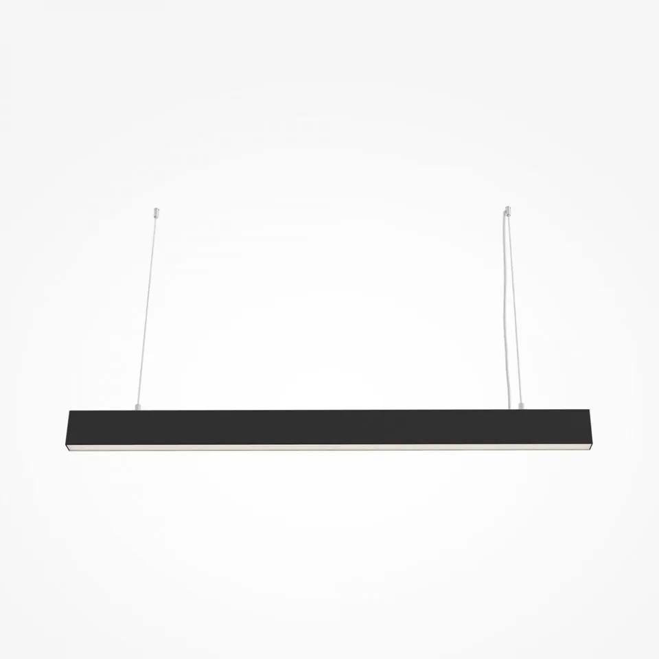 Lustra moderna neagra liniara minimalista cu led Maytoni Basis
