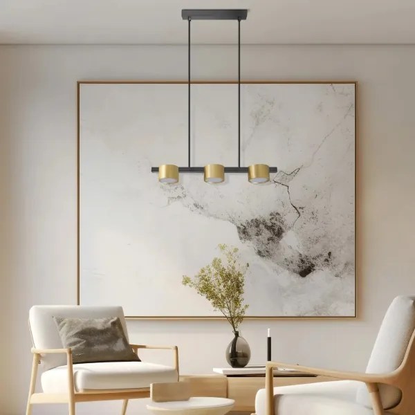 Lustră LED pe cablu MIRELLA 3xGX53/6W/230V auriu/negru