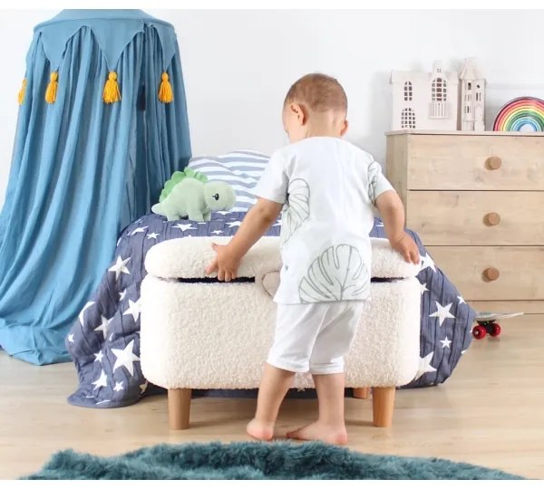 Taburet PIXI, 37 x 61 cm, alb