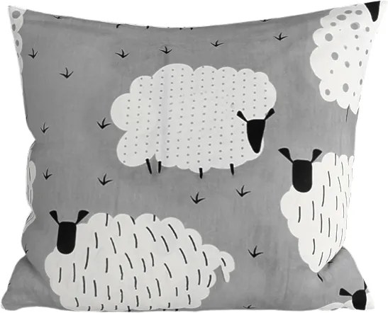 Husa de perna din bumbac SHEEP POLY 45x45 cm, gri