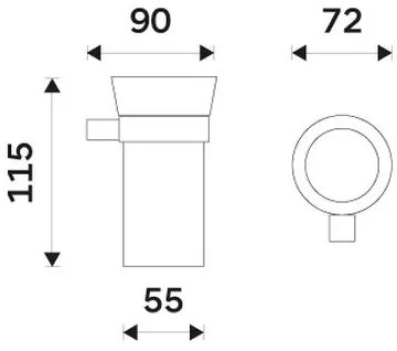 Suport de perete pentru periuțe de dinți NIMCO BR 11058KU-26 BORMO alb/crom lucios