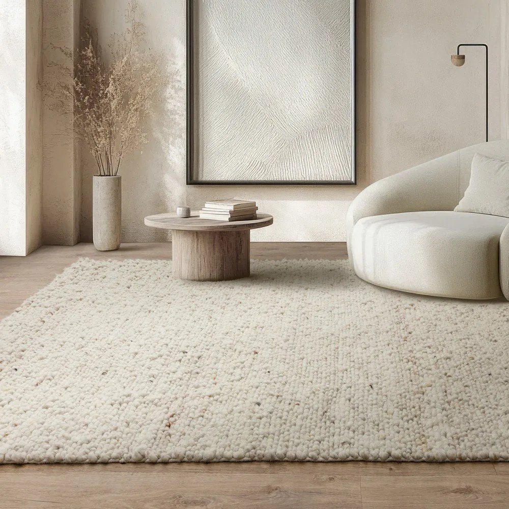 Covor fildeș țesut manual din lână 200x300 cm Adler Ivory – Asiatic Carpets