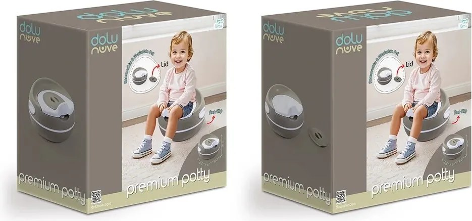 Oliță pentru copii Premium, gri, 19,5 x 34,5 x33,5 cm