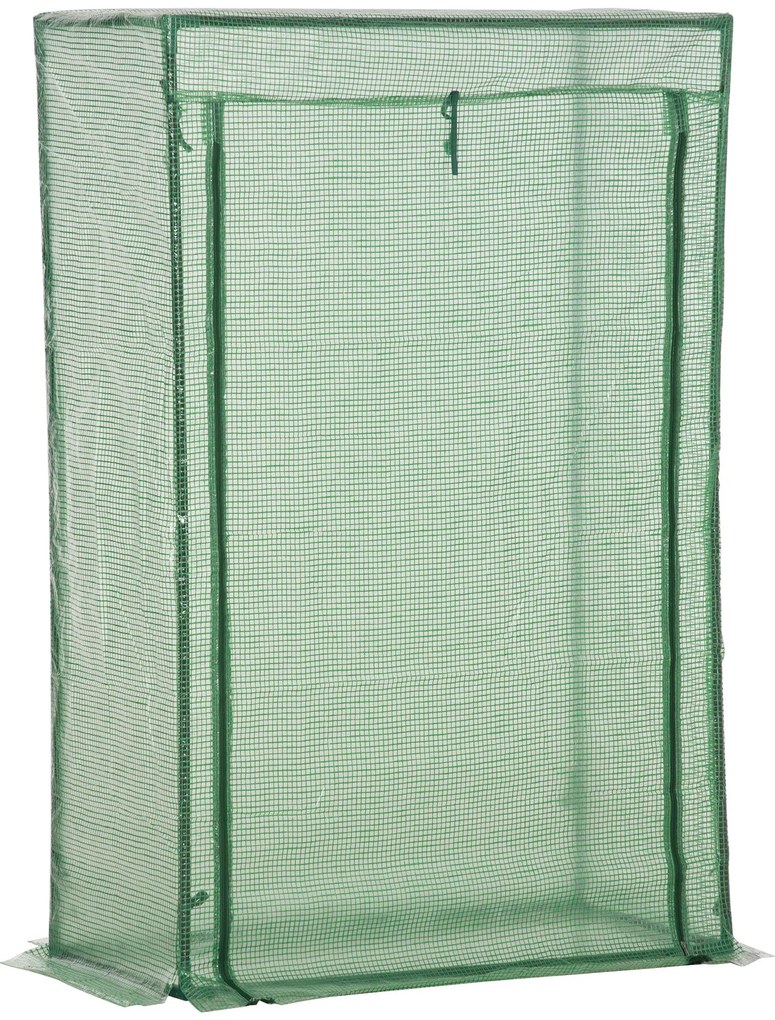 Sera Outsunny cu ușă, seră de iarnă din oțel, seră pentru balcon, grădină, seră de roșii 100x50x150cm, seră de roșii pentru roșii, legume, flori, plante, verde | Aosom Romania