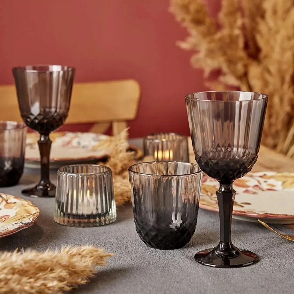 Pahar din sticlă de culoare fumurie, 320 ml, S