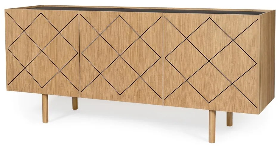 Comodă cu aspect de lemn de stejar Woodman Porto Ramalade