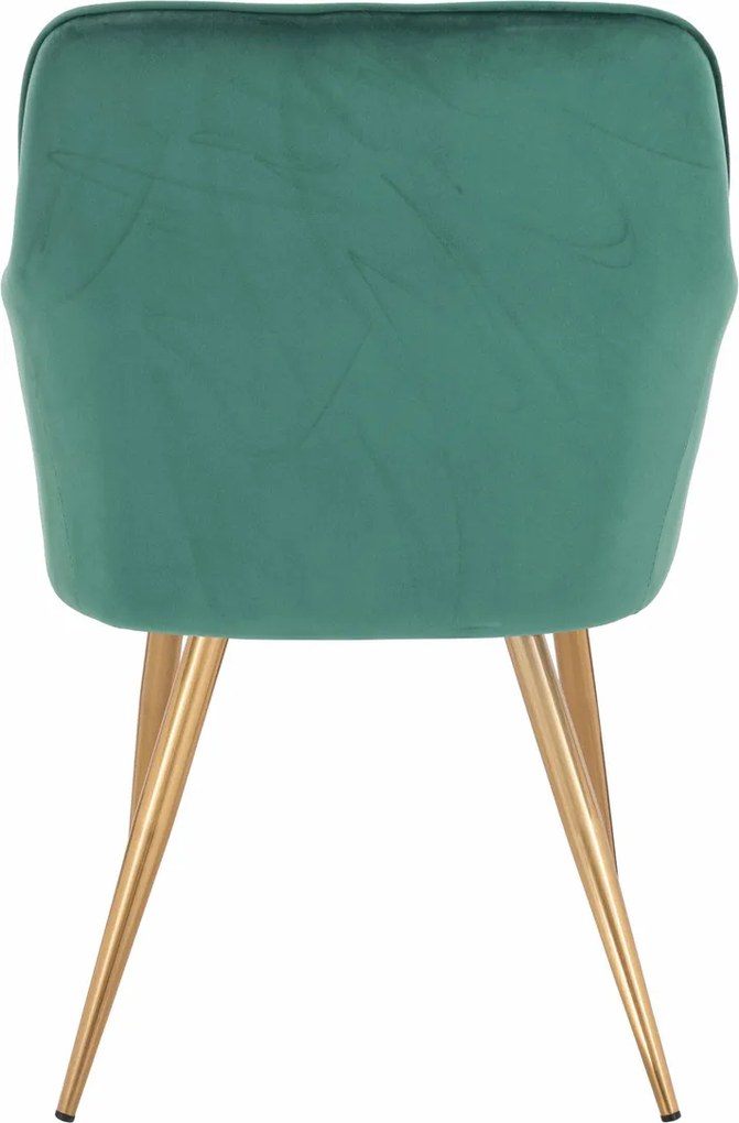 HR550 Scaun Verde Catifea cu Bază Aurie