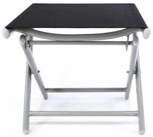 Scaun de grădină din aluminiu - pliabil negru