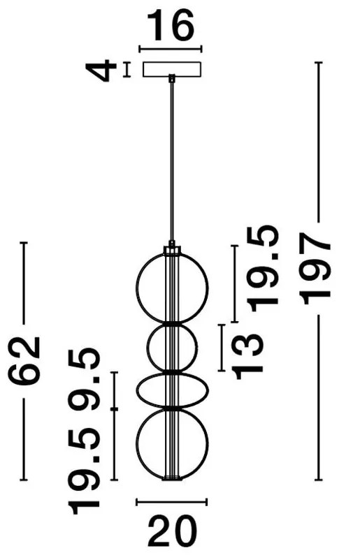 Pendul, Lustra LED design modern decorativ CRATER