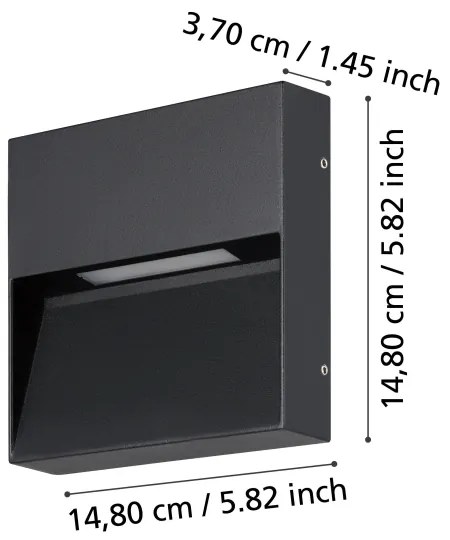 Aplică LED de exterior MARUGGIO LED/4,8W/230V IP65 Eglo 900889