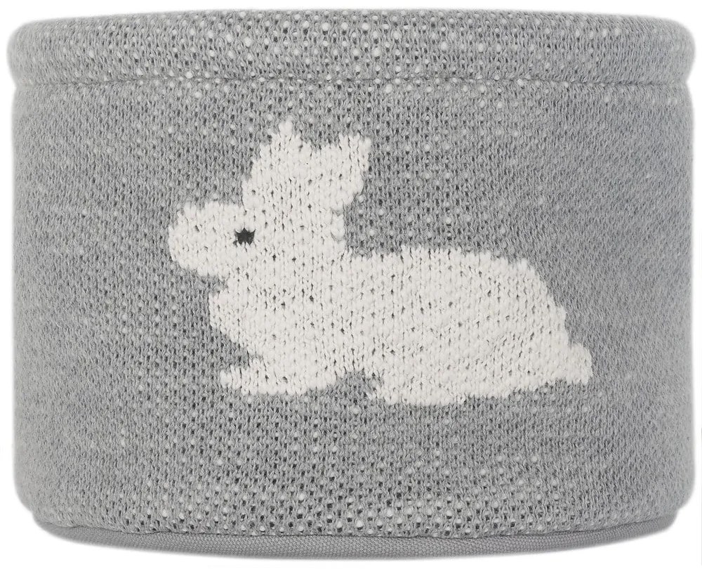 Organizator din bumbac Kindsgut Bunny, ø 16 cm, gri