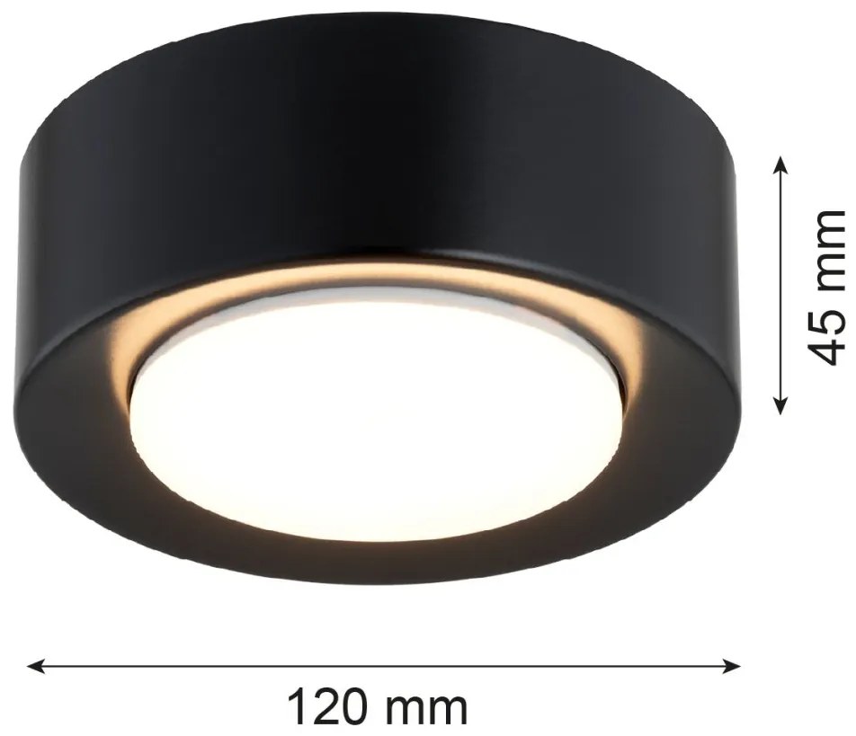 Spot tavan, Mini plafoniera ELORA 8905 negru