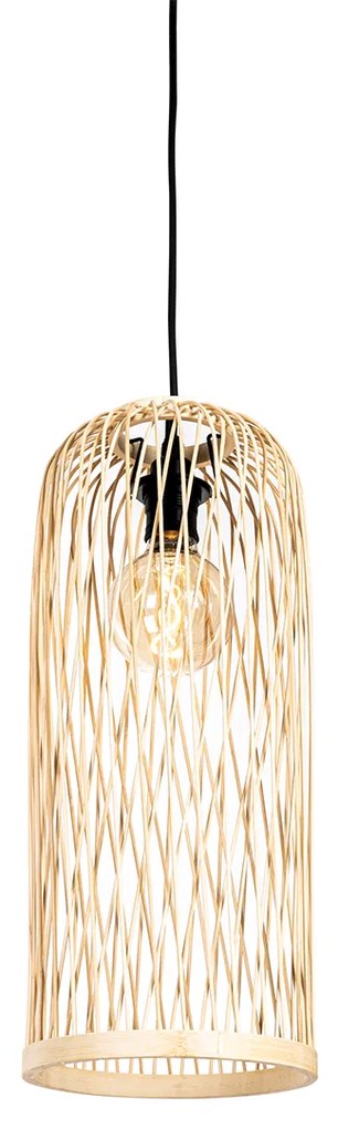 Lampă suspendată rustică pentru exterior din ratan cu 3 lumini - Calamus
