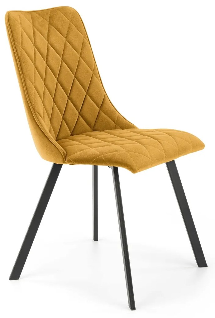 Scaun K450 velvet mustariu