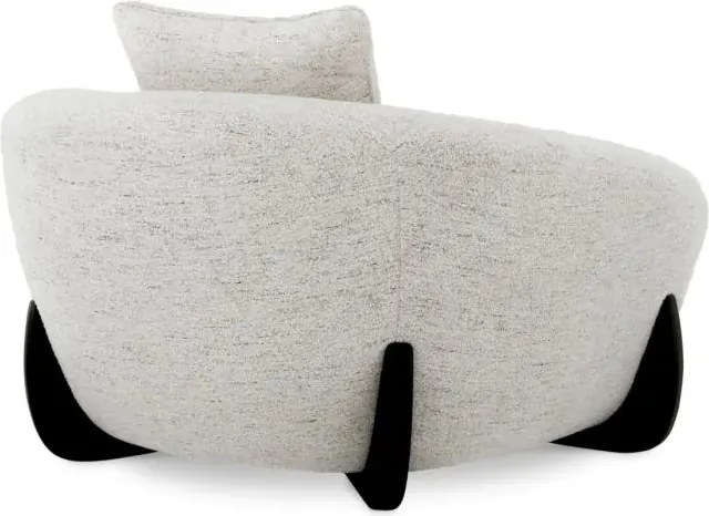 Fotoliu design LUX Siderno, Seashell off-white