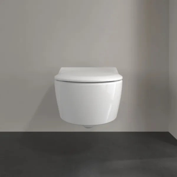 Villeroy & Boch 5656RSR1 - Vas WC suspendat AVENTO cu capac SoftClose, ceramică/alb