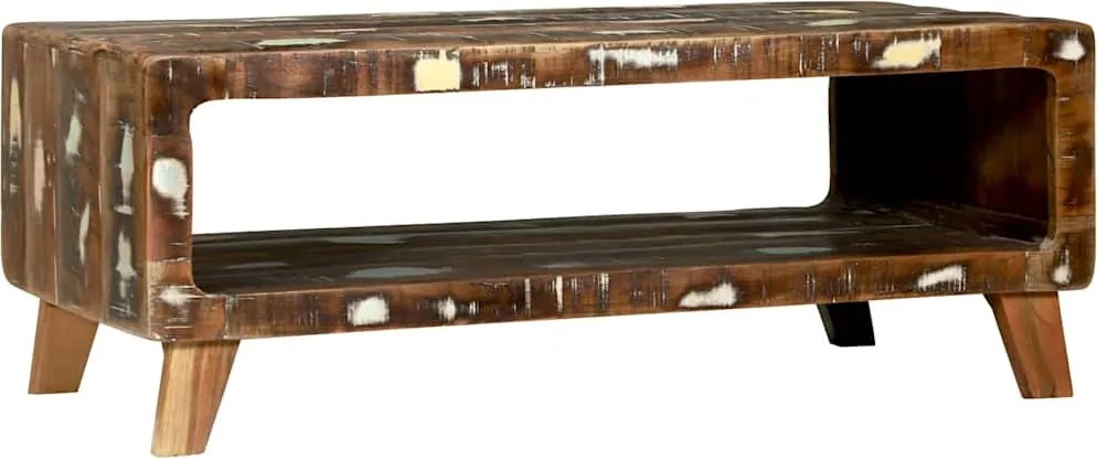 vidaXL Masă de cafea Multicolour 90 x 50 x 35 cm Lemn recuperat masiv