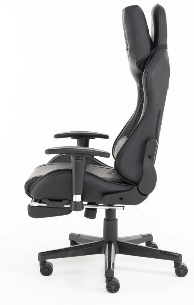 Scaun gaming Genator G2, suport picioare, Negru