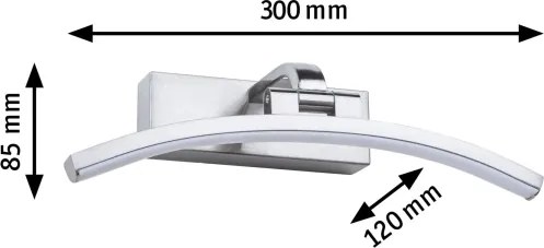 Paulmann 95556 - Lampă LED pentru tablouri BENTO, 6 W, 230 V, 30 cm, crom mat