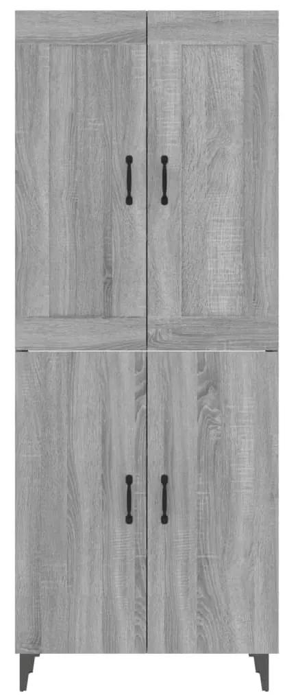 Dulap inalt, gri sonoma, 70x34x180 cm, lemn prelucrat