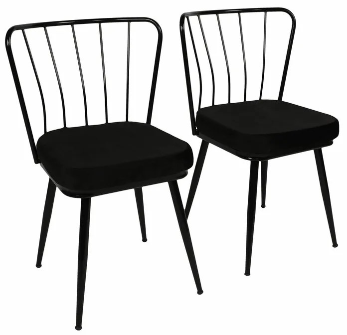 Set de scaune de sufragerie Yildiz 2 Black, 2 buc.