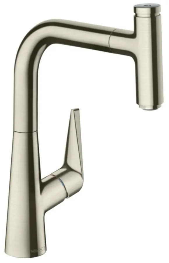 Baterie bucatarie cu dus extractibil crom periat Hansgrohe Talis M51 220 cu 1 jet