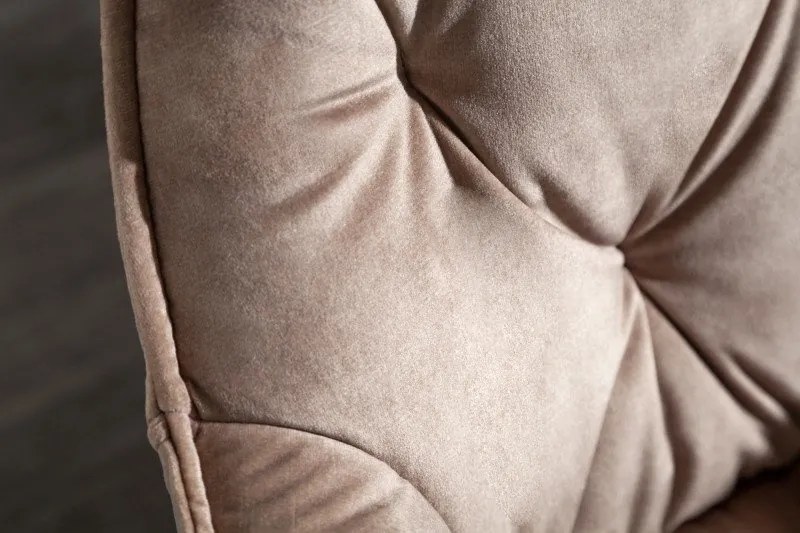 Set 2 scaune moderne Milano catifea sampanie